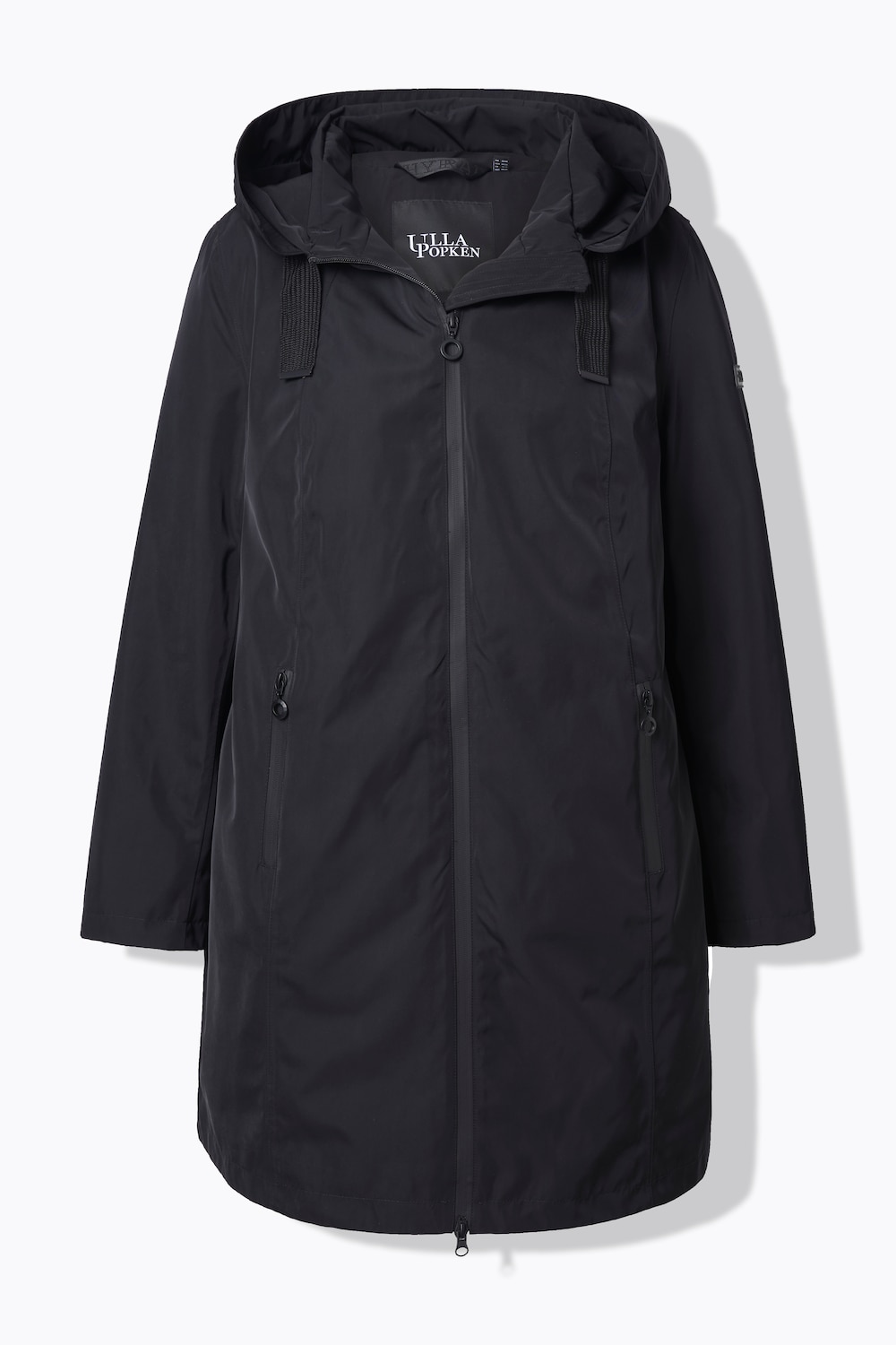 Stora storlekar HYPRAR funktionsjacka med huva, Dam, svart, storlek: 54/56, Polyester, Ulla Popken