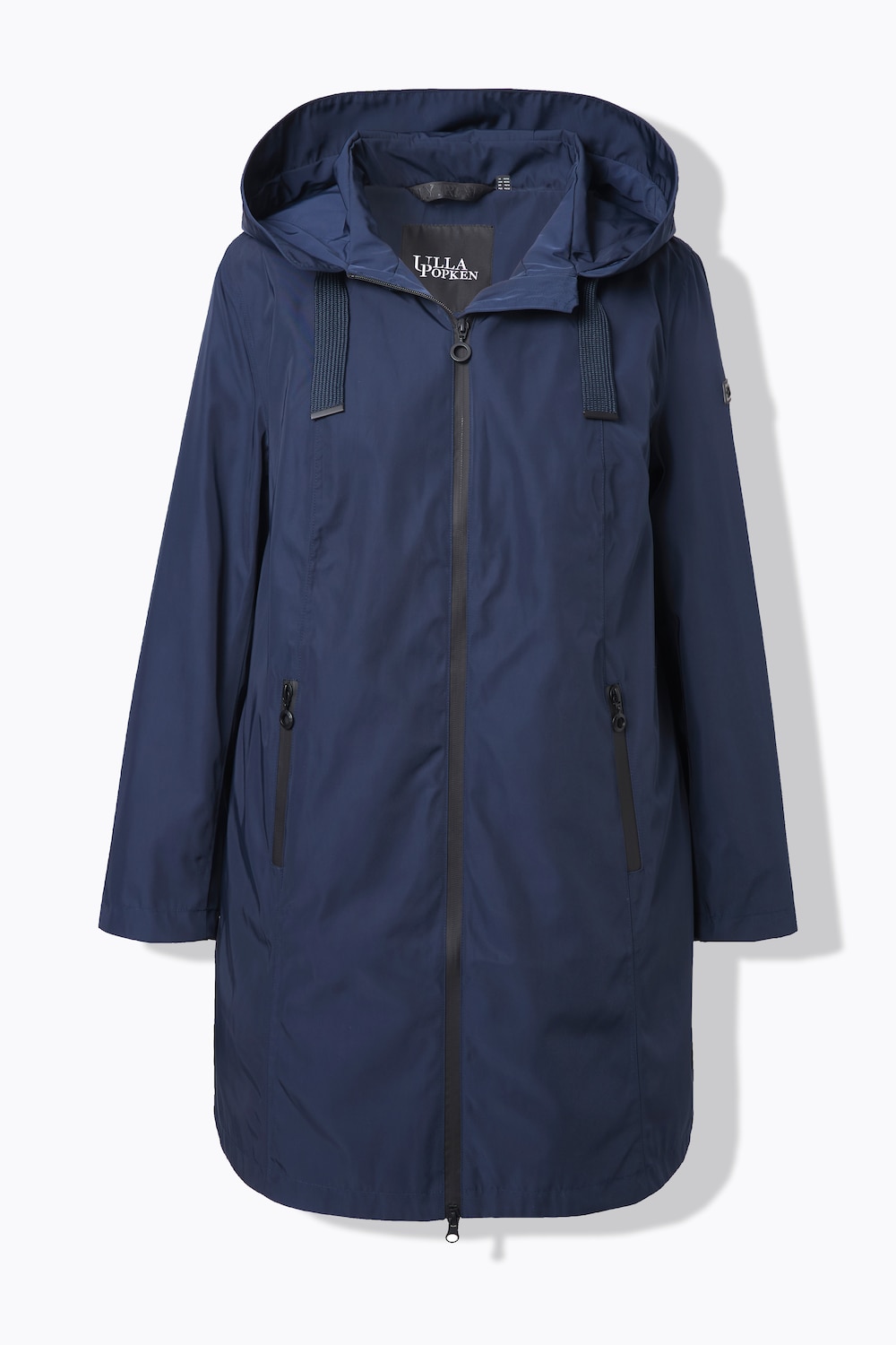 Stora storlekar HYPRAR funktionsjacka med huva, Dam, blå, storlek: 46/48, Polyester, Ulla Popken