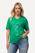 T-Shirt, Metallic-Tier, Classic, V-Ausschnitt, Halbarm