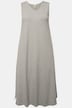 Jersey-Midikleid, V-Ausschnitt, ärmellos, Biobaumwolle