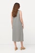 Jersey-Midikleid, V-Ausschnitt, ärmellos, Biobaumwolle
