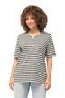 Tričko, pruhy, metalické zvíře, výstřih do V, krátké rukávy