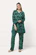 Longbluse, Palmen, A-Linie, Tunika-Ausschnitt, Halbarm