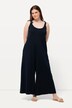 Jersey-Jumpsuit, weites Bein, Ziernaht, Biobaumwolle