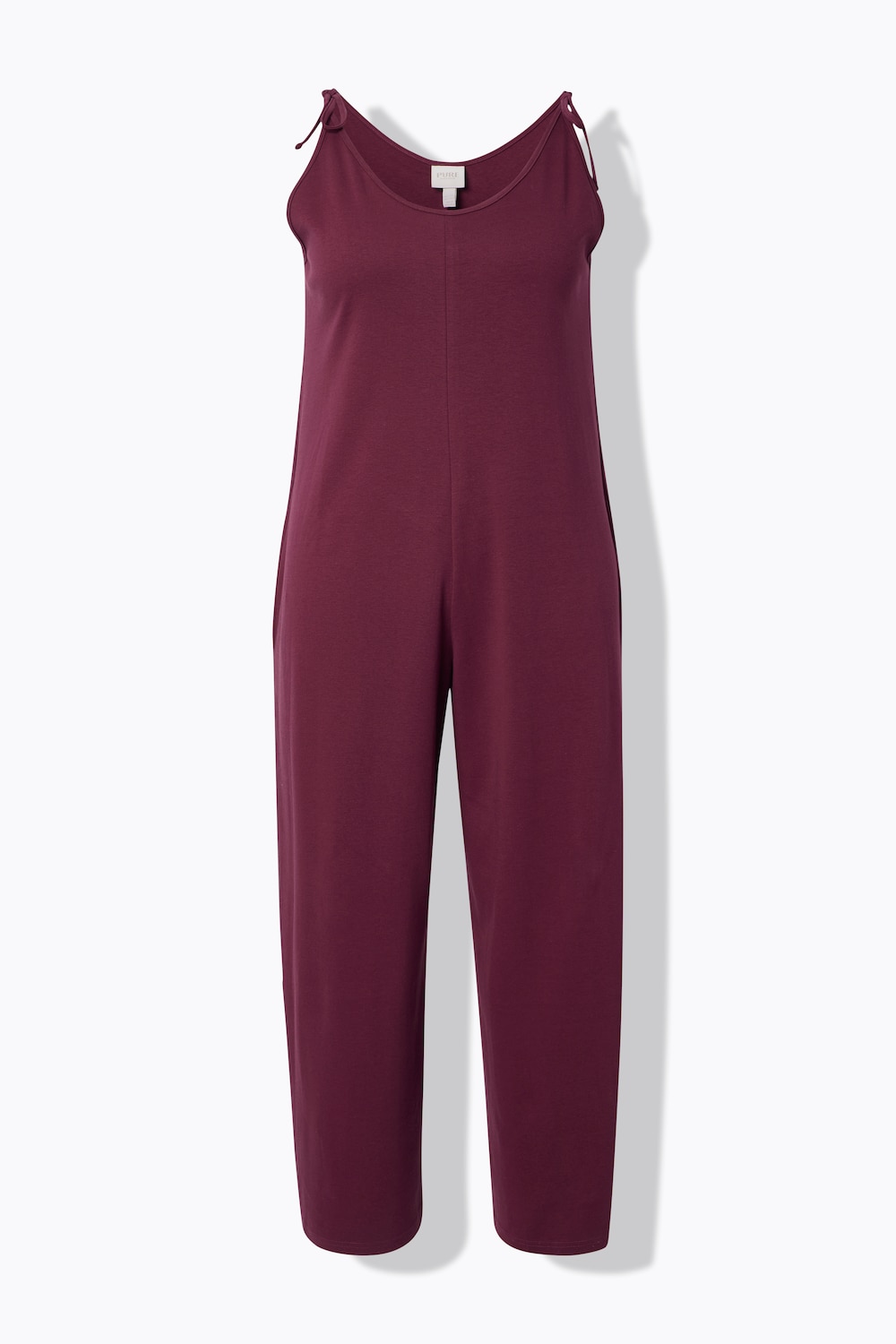 Stora storlekar Jumpsuit i jersey, Dam, lila, storlek: 50/52, Bomull, Ulla Popken