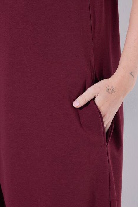 Jersey-Jumpsuit, weites Bein, Ziernaht, Biobaumwolle