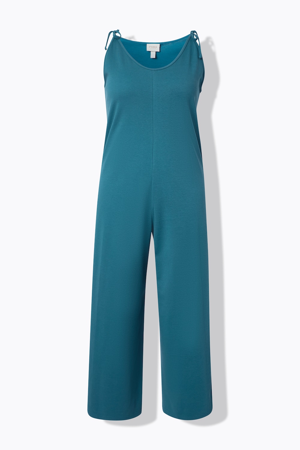 Stora storlekar Jumpsuit i jersey, Dam, turkos, storlek: 54/56, Bomull, Ulla Popken