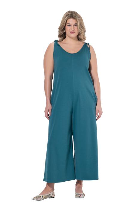 Žerzejový overal, široké nohavice, ozdobný šev, biobavlna