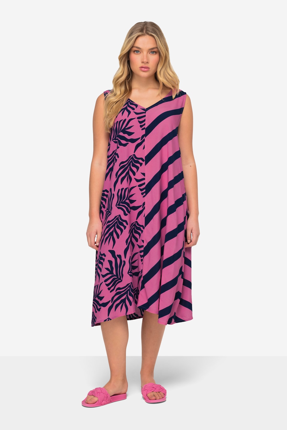 Große Größen Kleid, Damen, rosa, Größe: XXL, Viskose, LAURASON