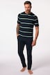 Pyjama, tweedelig, gestreepte henley, tot 8XL