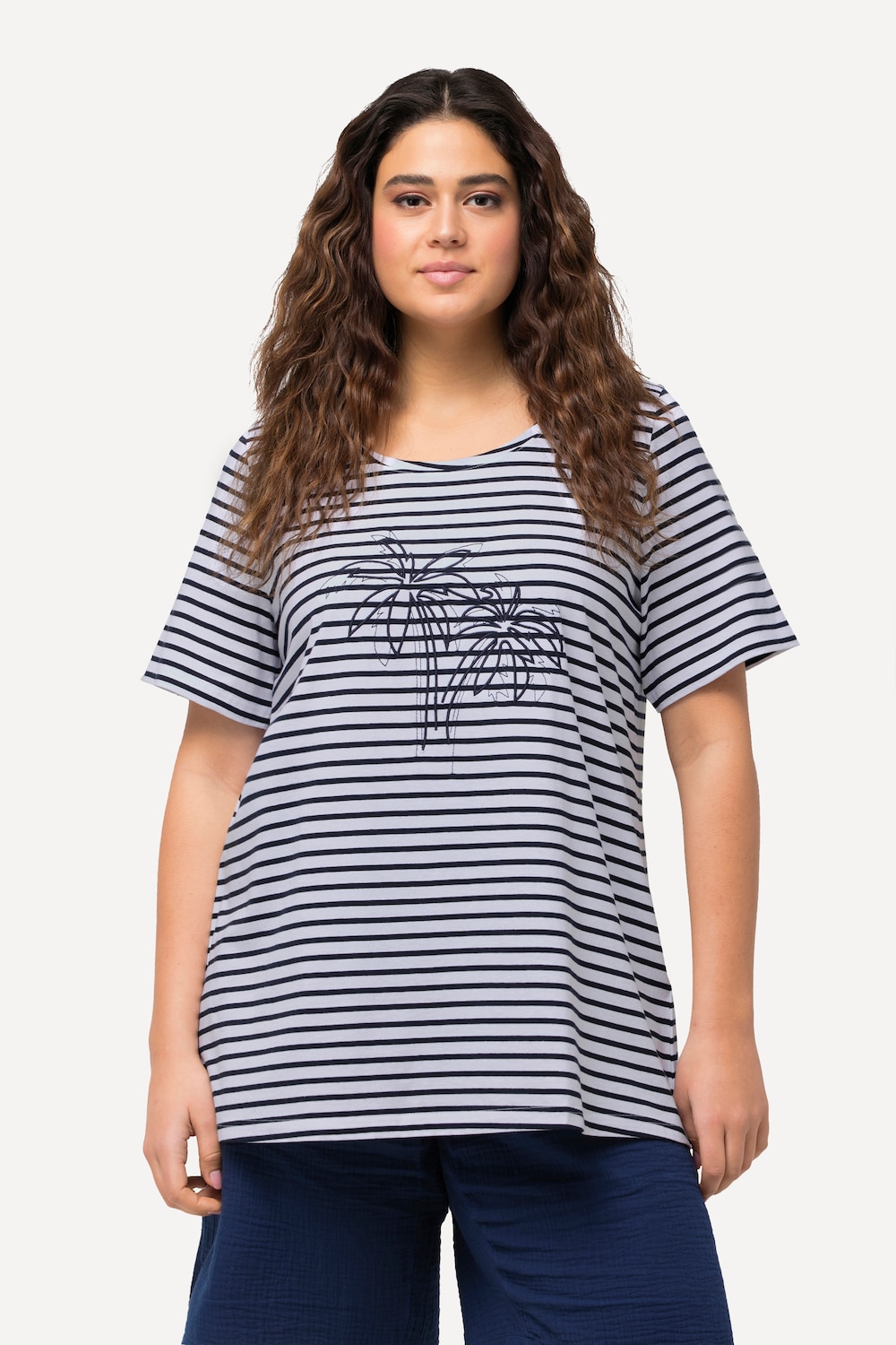 Thumbnail - Große Größen T-Shirt, Damen, blau, Größe: 58/60, Baumwolle, Ulla Popken