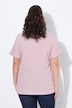 T-shirt, strepen, palmborduursel, ronde hals, korte mouw