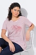 T-shirt, strepen, palmborduursel, ronde hals, korte mouw
