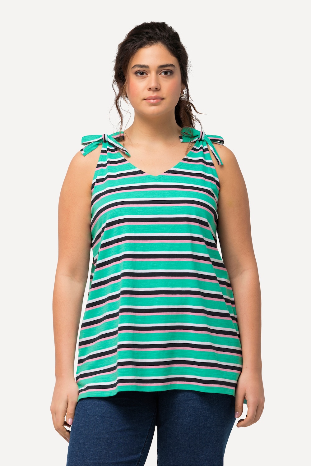 Große Größen Top, Damen, türkis, Größe: 54/56, Baumwolle, Ulla Popken