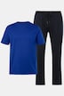 Pyjama JP 1880, collection Homewear. Deux pièces : pantalon + T-shirt dans un imprimé all-over- jusqu'au 8 XL