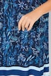 Vestido mini, flores, forma en A, cuello redondo, sin mangas