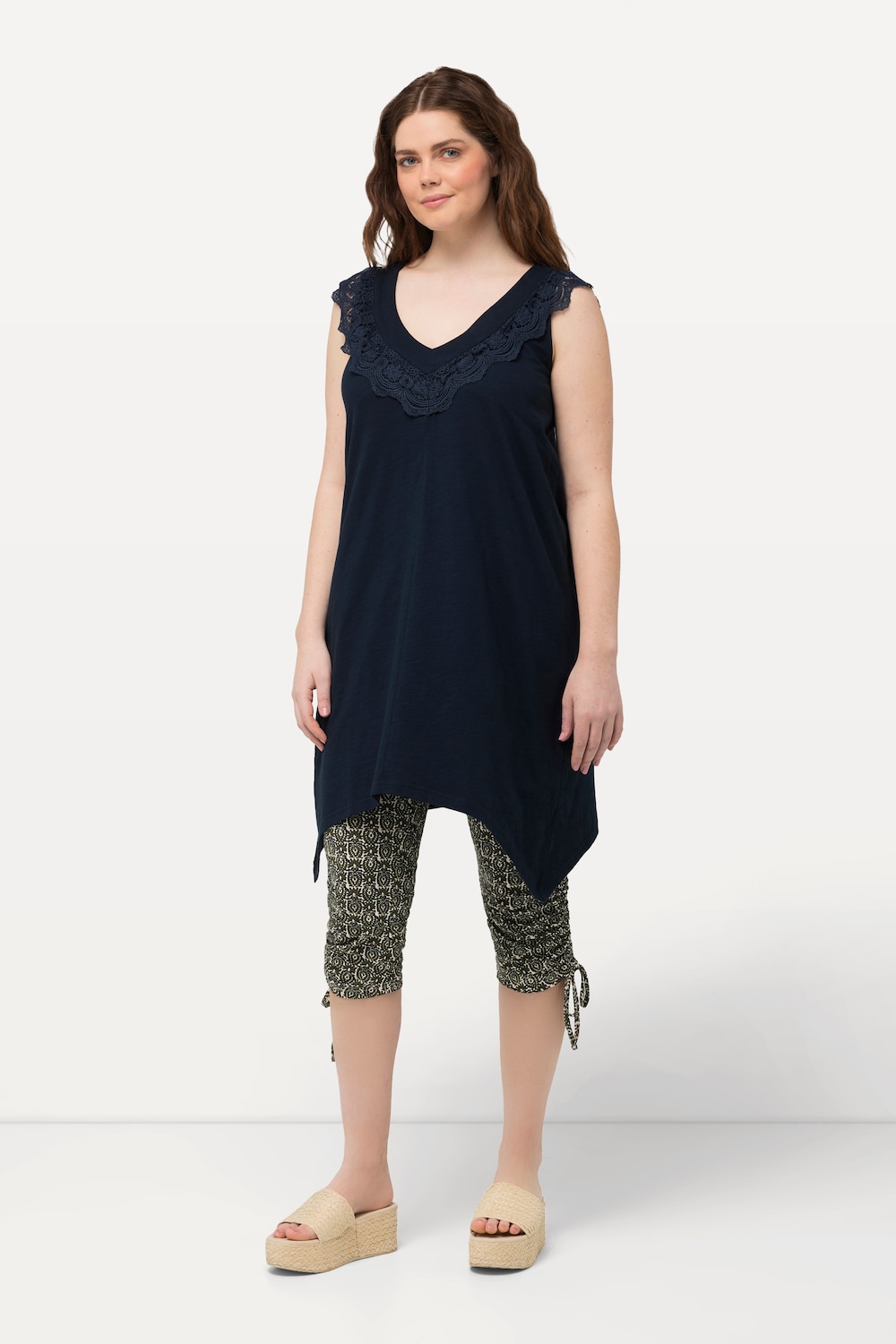 Große Größen Longtop, Damen, blau, Größe: 50/52, Baumwolle, Ulla Popken