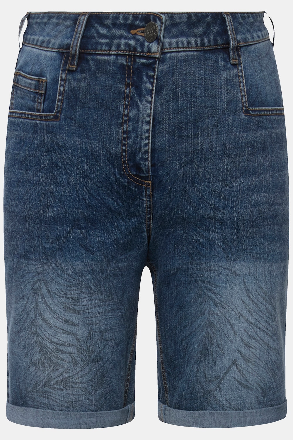 Stora storlekar Capribyxa Mandy, Dam, blå, storlek: 60, Bomull/Polyester/Viskos, Ulla Popken