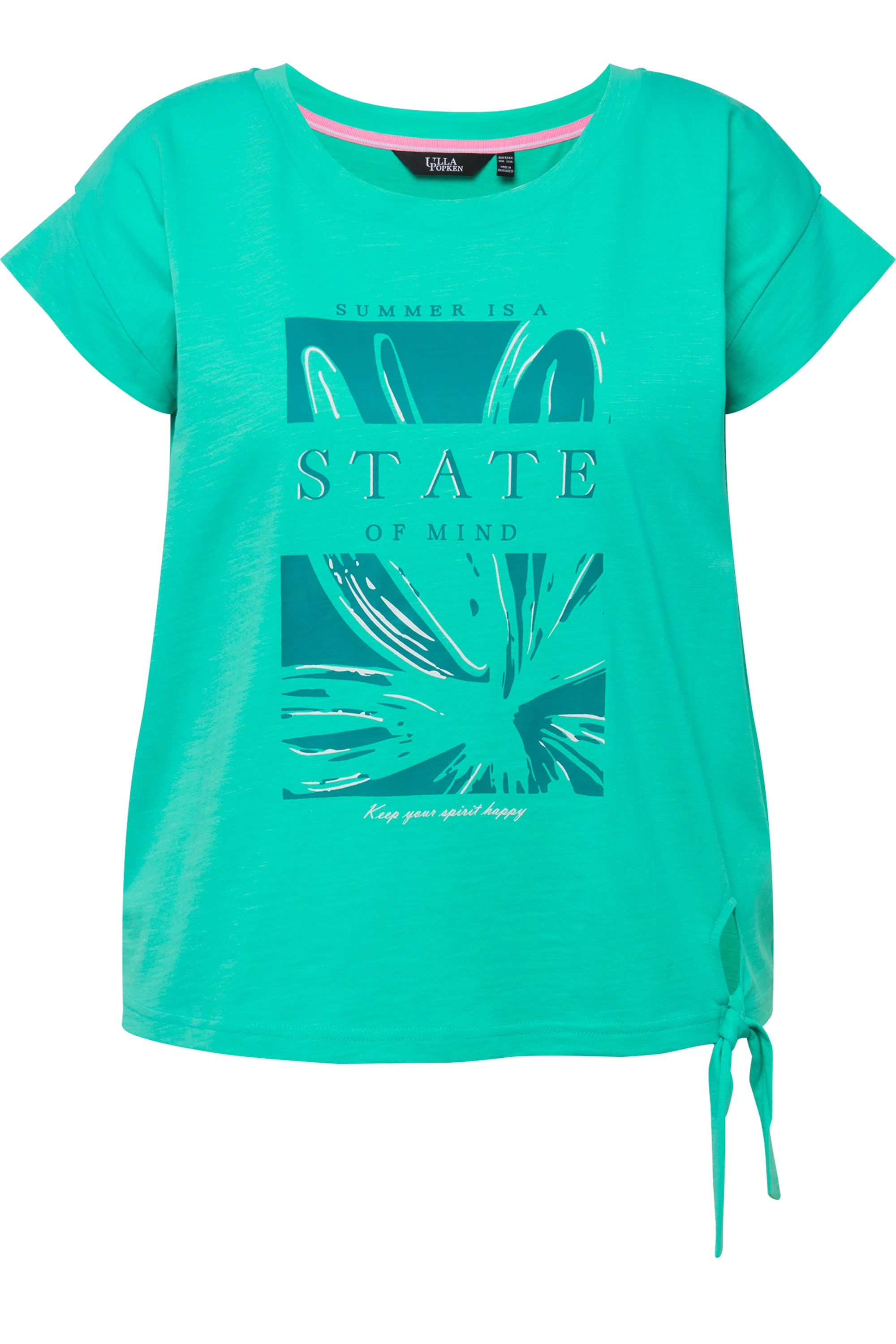 Ulla Popken Damen große Größen Top Saumband Oversized Rundhals Cup Ärmel 829241
