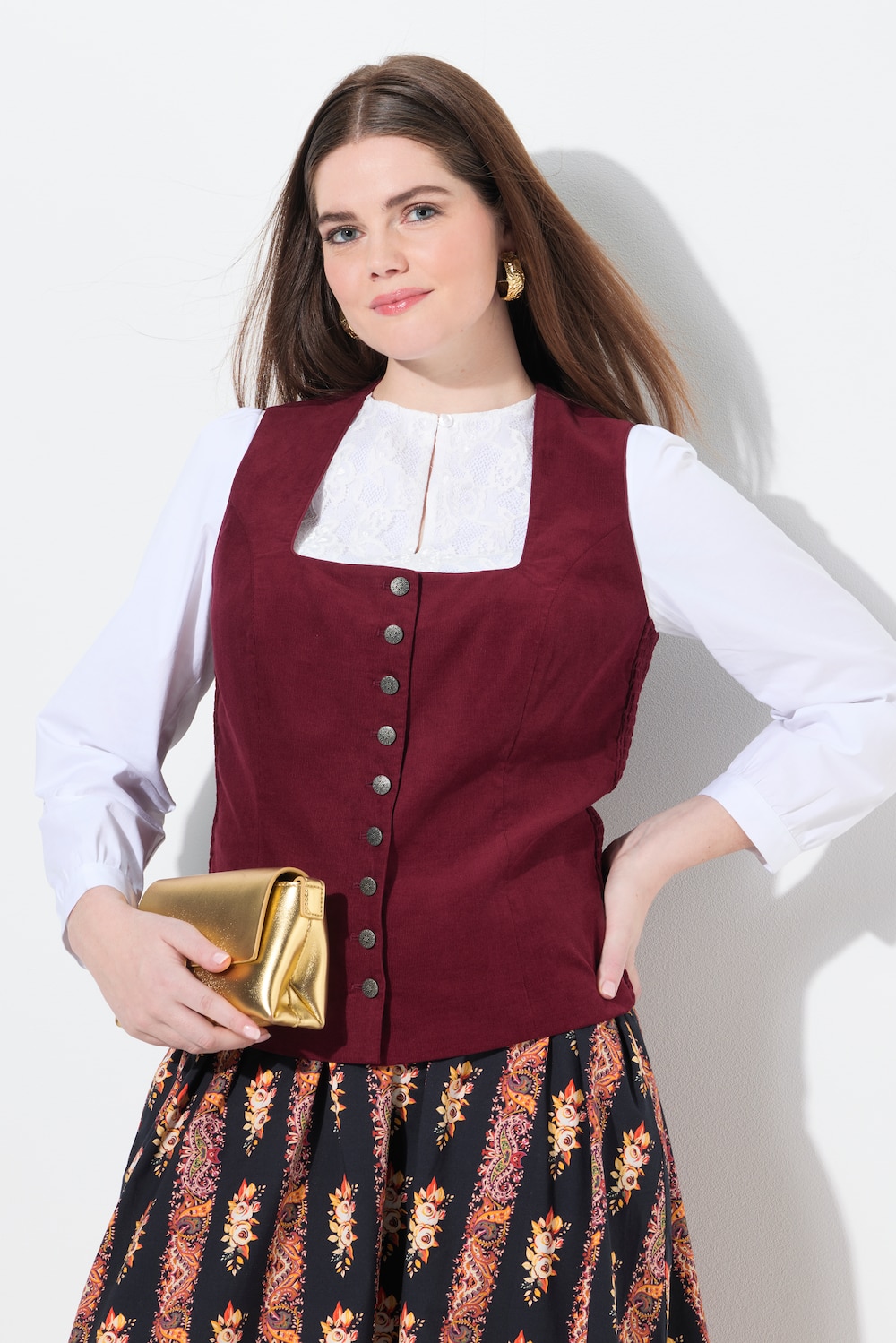 Klederdracht-onderbroek, corduroy, rimpelingen, slim, mouwloos