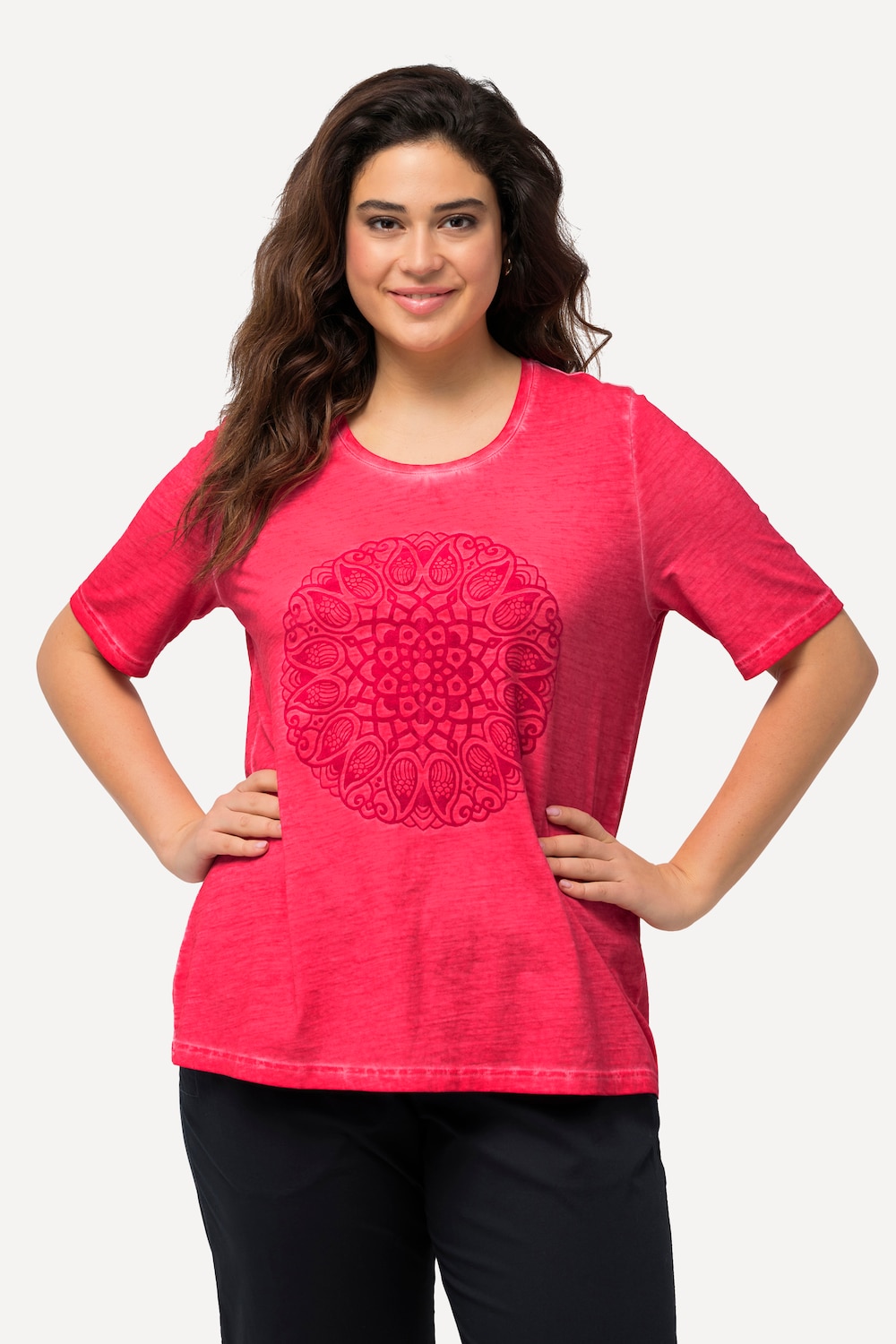 Große Größen T-Shirt, Damen, rosa, Größe: 54/56, Baumwolle, Ulla Popken