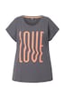 Tričko, LOVE, oversize, kulatý výstřih, krátké rukávy