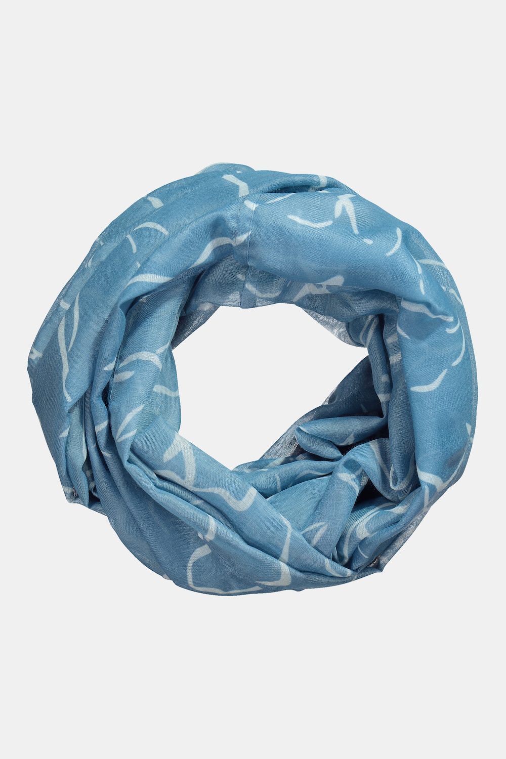grandes tailles foulard tubulaire à motif, femmes, bleu, taille: one size, polyester, ulla popken