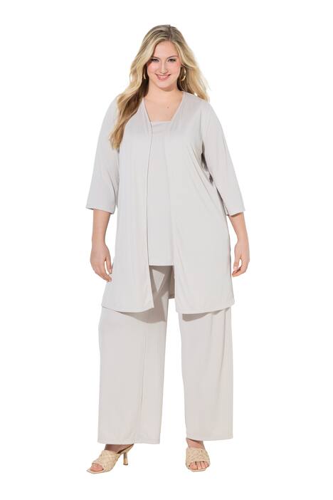 Dlouhý svetr, žebrovaný žerzej, otevřený střih, výstřih do V