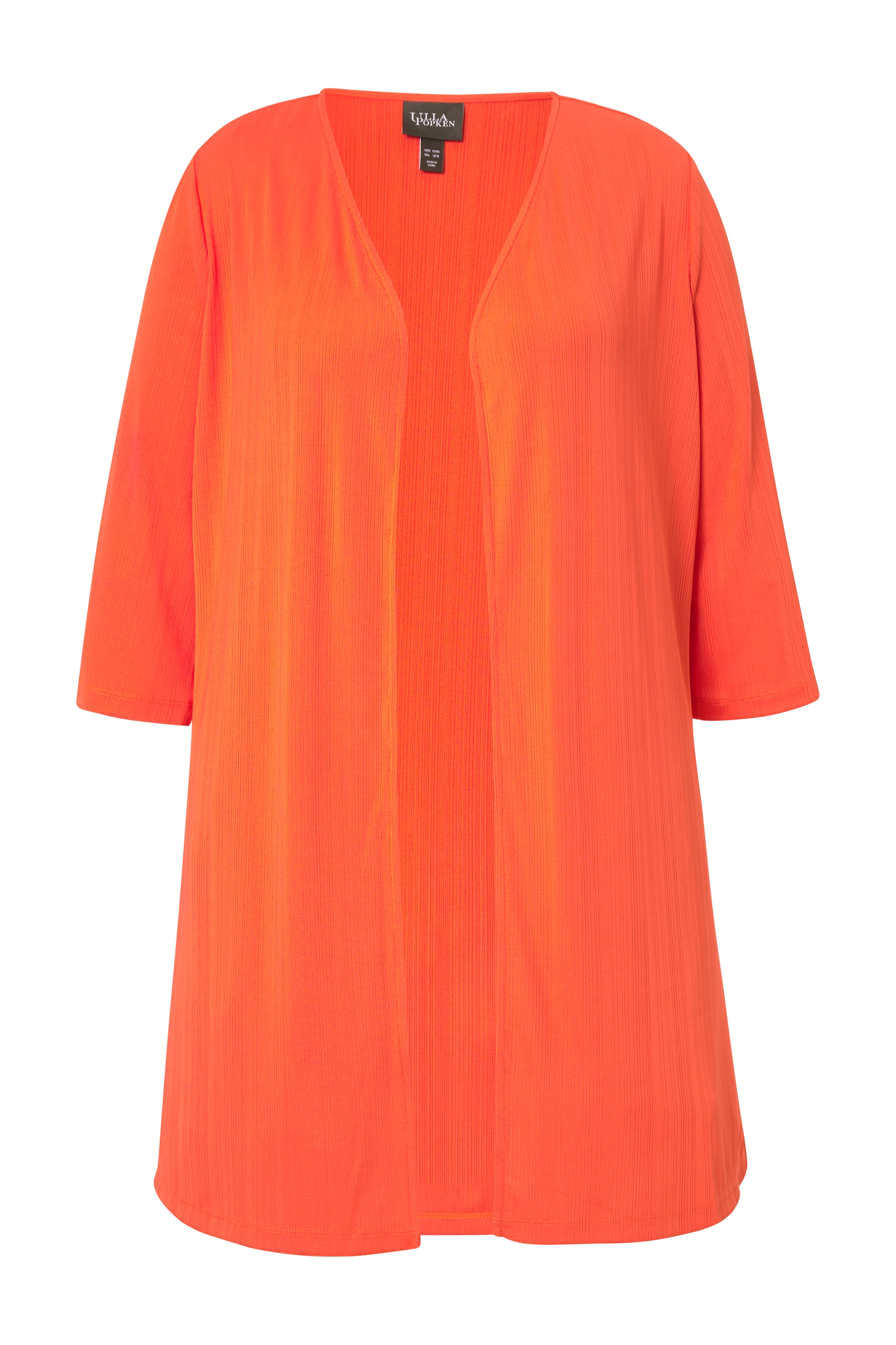 Ulla Popken Damen große Größen Longjacke Rippjersey offene Form