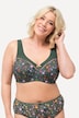 Reggiseno sostenitivo senza ferretto con mix di fantasie e coppa C-F