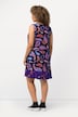 Jersey mini-jurk, paisley, A-lijn, ronde hals, mouwloos