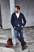 Veste en maille JP 1880, col à revers, laine - jusqu'au 7 XL