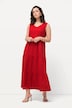 Kleid, Leinenmix, A-Linie, V-Ausschnitt, ärmellos