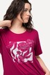 T-Shirt, Blume, Ziersteine, Rundhals, Halbarm