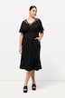 Kleid, Stickerei, Oversized, V-Ausschnitt, Halbarm