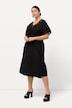 Kleid, Stickerei, Oversized, V-Ausschnitt, Halbarm