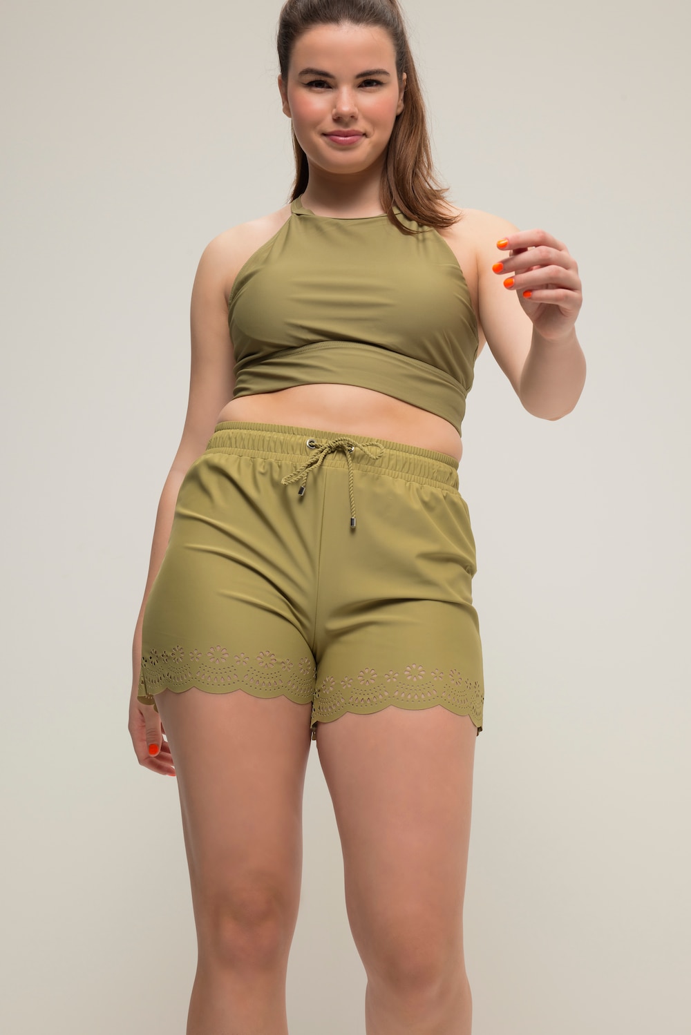 Große Größen Badeshorts, Damen, grün, Größe: 50/52, Synthetische Fasern/Elasthan, Studio Untold