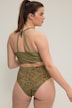 Bikinibroekje, bladprint, high waist