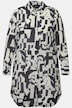 Longbluse, grafisches Design, Hemdkragen, Langarm