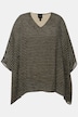 Bluse, 3D-striper, tolags, V-hals, halve ermer