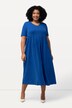 Sukienka z dżerseju, szew empire, trapezowy krój, dekolt w serek, rękaw 1/2