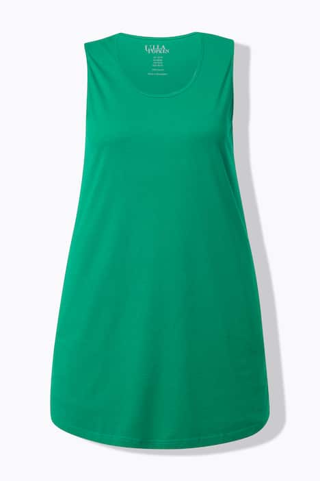 Top, krój trapezowy, okrągły dekolt, bez rękawów