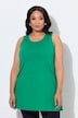 Top, krój trapezowy, okrągły dekolt, bez rękawów