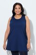 Top, krój trapezowy, okrągły dekolt, bez rękawów