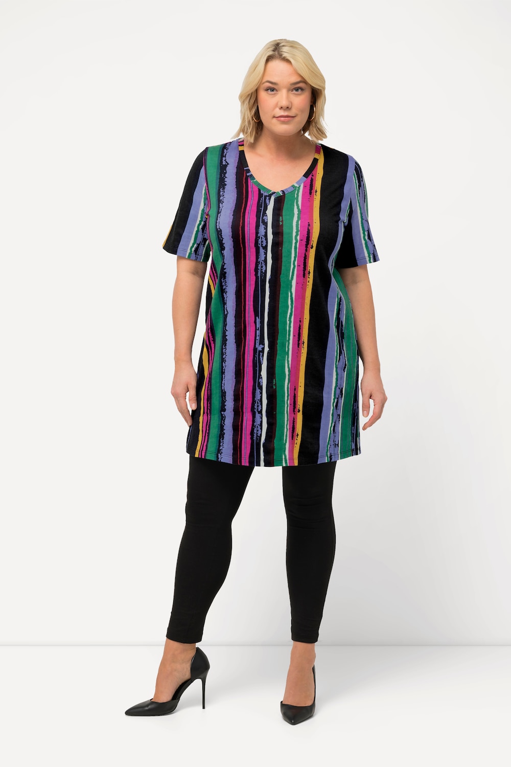 Thumbnail - Große Größen Longshirt, Damen, lila, Größe: 58/60, Baumwolle, Ulla Popken