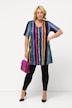 Stripe V-Neck Short Sleeve Knit Tunic