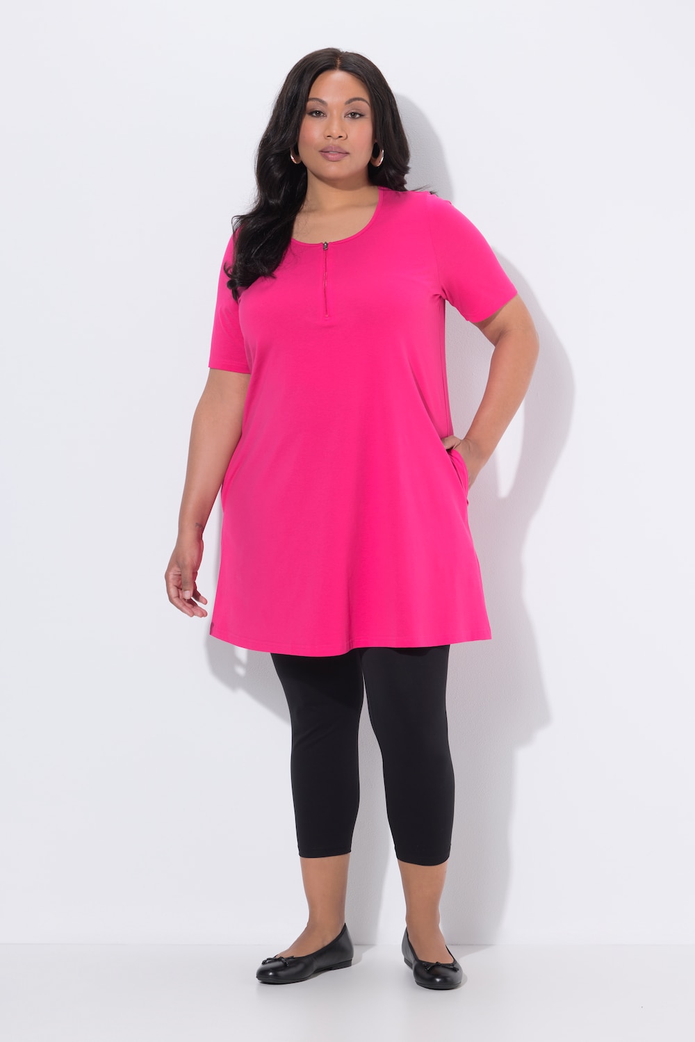 Große Größen Longshirt, Damen, rosa, Größe: 58/60, Baumwolle, Ulla Popken