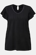 T-shirt, pyntelæg, A-form, V-udskæring, korte ærmer