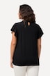 T-shirt, pyntelæg, A-form, V-udskæring, korte ærmer