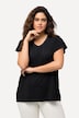 T-shirt, pyntelæg, A-form, V-udskæring, korte ærmer